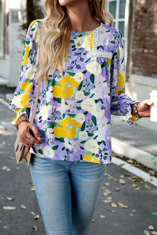 Striking Charmer Printed Smocked Top