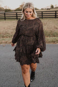Affection You So Print Flare Mini Dress
