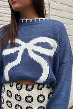 Mood The Best Bowknot Knit Sweater