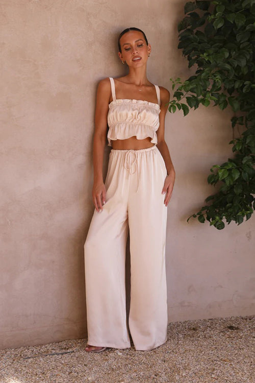 Paradise Ready Sleeveless Wide-Leg Two-Piece Set