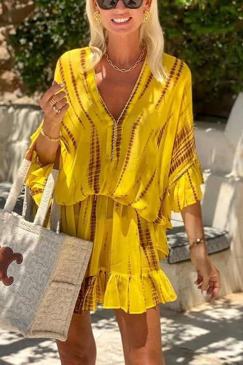My Beloved Day Ruffled Mini Dress