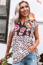 Sunlit Moments Floral Embroidery Shift Top