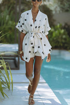 Grace and Radiance Polka Dots Short Sleeve Suit