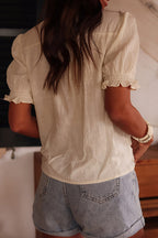 Delightful Fave Embroidered Short Sleeve Top