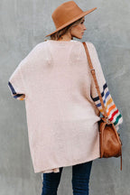 Going For Cozy Rainbow Striped Cardigan