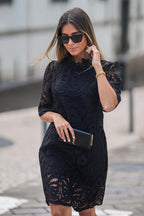 Worldly Escape Hollow-out Mini Dress