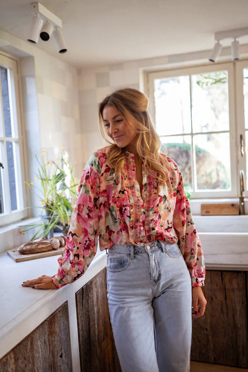 Always With Affection Floral Print Long Sleeve Top