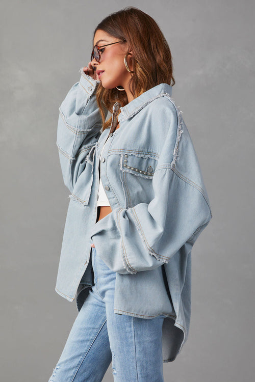 Perfectly Prepared Denim Shacket