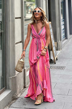 Dance The Evening Boho Print Maxi Dress
