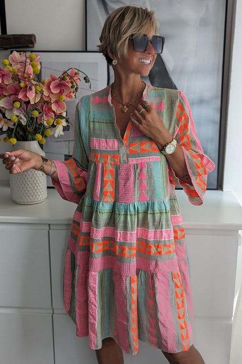 Perfected Charm Print Mini Dress