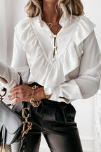 Charming Wishes Dotted Ruffle Top