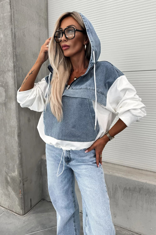 Comfort Ahead Denim Pullover