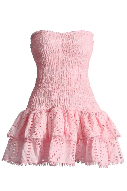 Delightful Like You Pleated Mini Dress - Light Pink