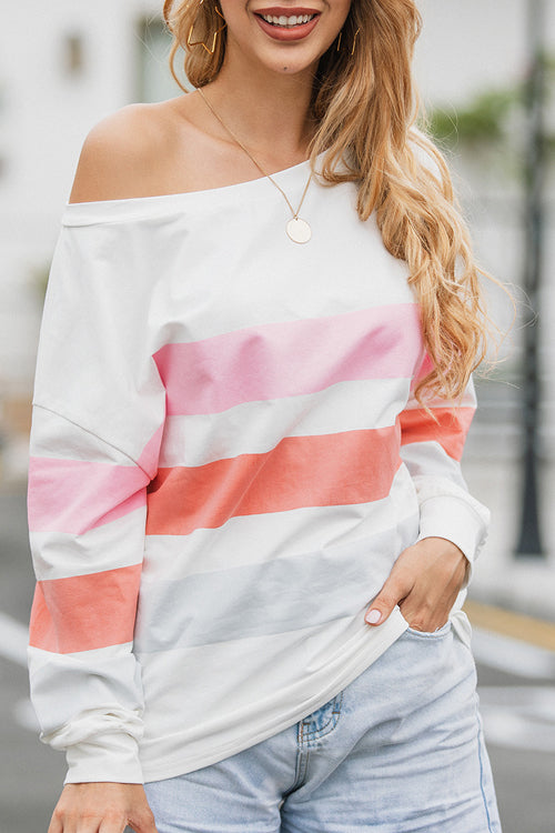 Effortless Mood Striped Oversize Top