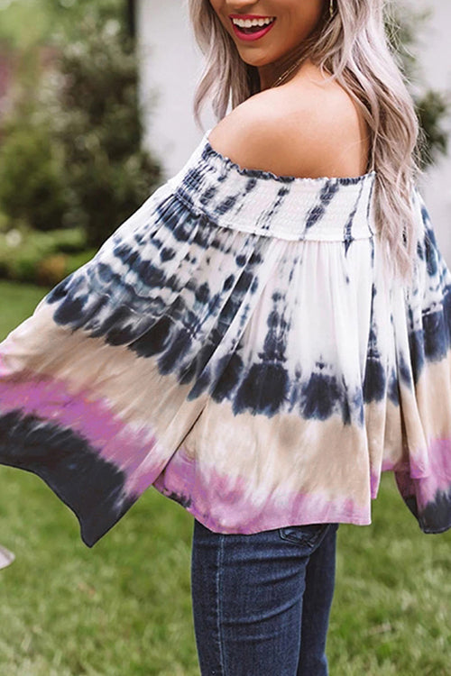 Favorite Melody Tie-Dye Off Shoulder Top