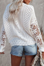 Mood Your Best Hollow-Out Crochet Sweater Cardigan