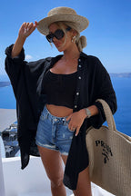 Summer Adventures Linen Sequin-Embroidered Top