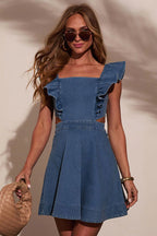 Summer Muse Medium Wash Denim Mini Dress