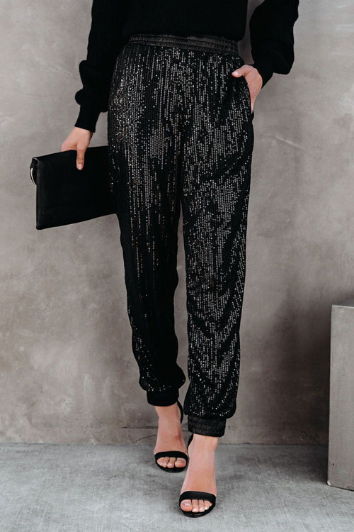 Festive Ready Golden Sequin Pants