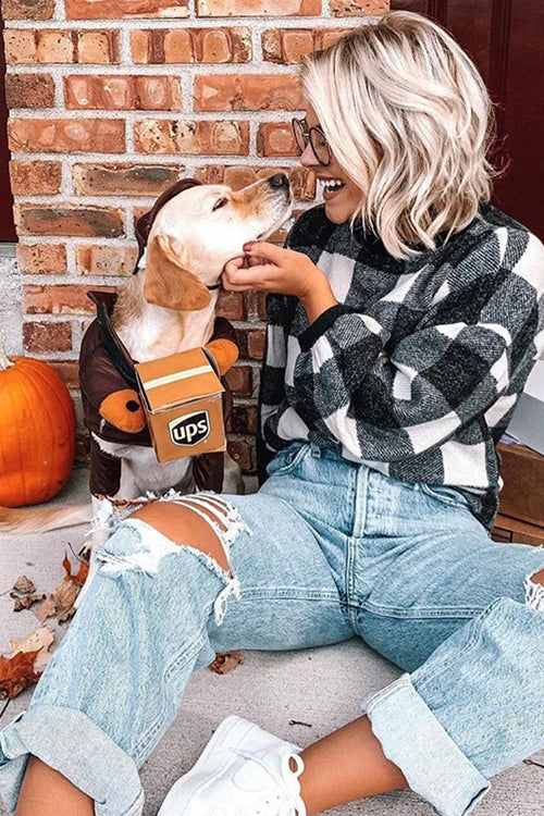 All at Once Gingham Long Sleeve Pullover