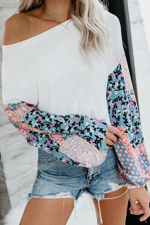 Sunnier Days Printed Long Sleeve Top
