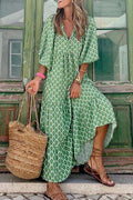 Completely In Affection Boho Print Maxi Dress