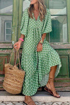Completely In Affection Boho Print Maxi Dress