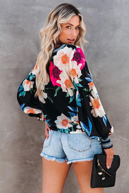 Instant Beloved Floral Printed Smocked Top
