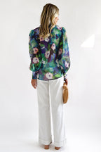 All About You Print Button Down Long Sleeve Top