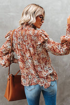 Sipping On Affection Printed Smocked Top