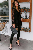 Crazy About You Lace Long Sleeve Top