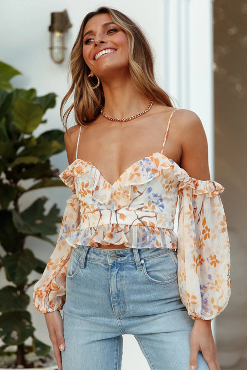 Clear Favorite Floral Crop Top