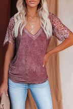 Heart Of Joy Lace Short Sleeve Top