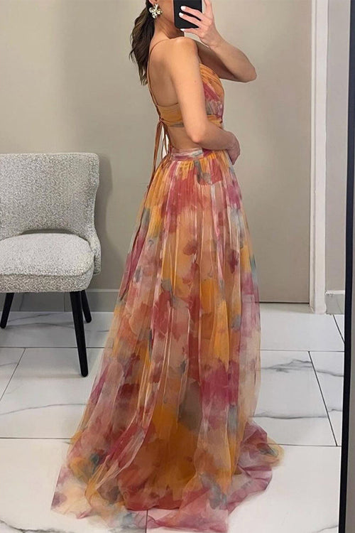 Enchant My Affection Print Maxi Dress