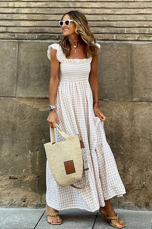 Good Moods Ruffled Babydoll Maxi Dress