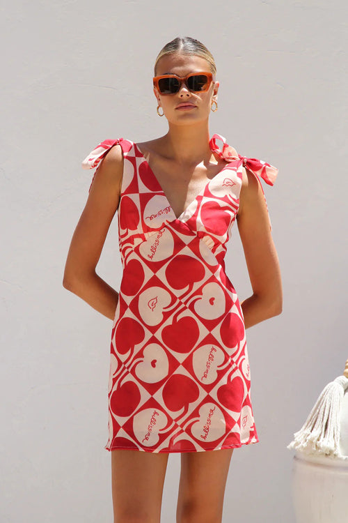 Your Charmer Print Tie-Strap Mini Dress