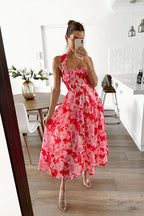 Wrapped In Romance Printed Backless Maxi Dress
