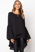 Twice the Playful Spirit Ruffle Up High&Low Top