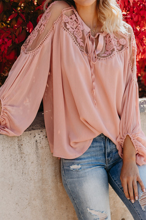 My Delightful Affection Floral Embroidery Shirt