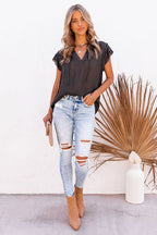 Your Golden Glow Flutter Short Sleeve Top
