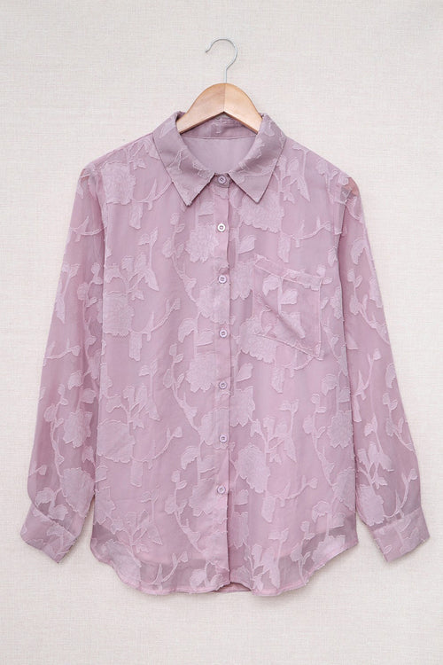 Mind On Golden Glow Floral Long Sleeve Top