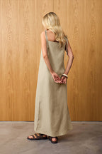 Mood of Forever Cotton High-Slit Maxi Dress