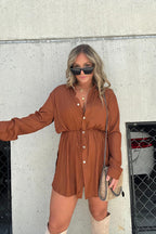 Precious Impression Long Sleeve Romper Dress