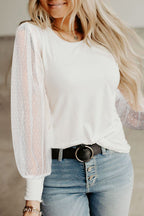 Oh Beloved Swiss Dot Long Sleeve Top