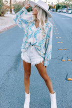 Delightful One Print Smocked Top