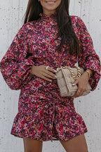 Getaway Muse Printed Smocked Mini Dress