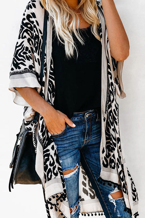 Coastal Escape Boho Print Kimono