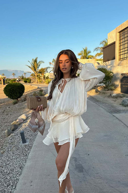 Mesmerize Me Layered Long Sleeve Mini Dress