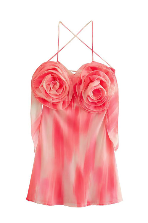 Promises Kept Blush Flowers Mini Dress