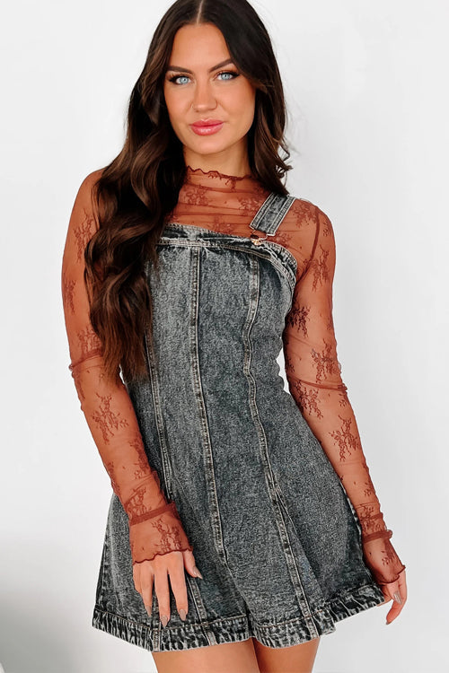 On this Delightful Day Light Wash Denim Mini Dress